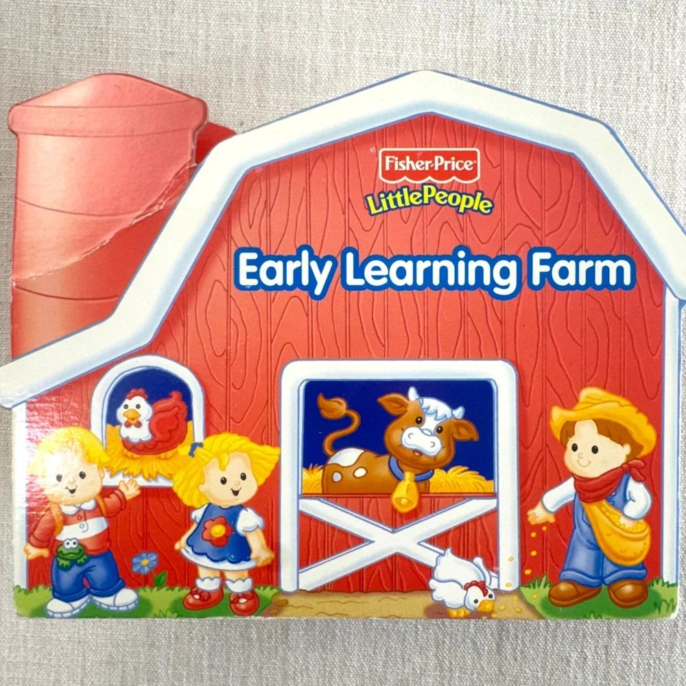 Fisher-Price‎ Little People Board Books Set of 8 Farm Animals Colors Counting